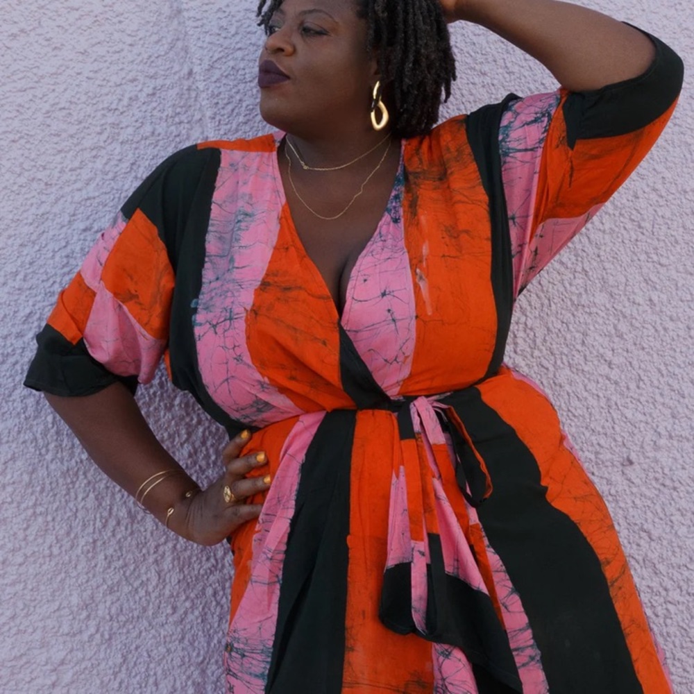 Osei-Duro Letsa Wrap Dress in Carmine